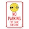 Signmission Fire Lane Tow Zone with Graphic Heavy-Gauge Aluminum Sign, 12" x 18", A-1218-23980 A-1218-23980 - alternate 1